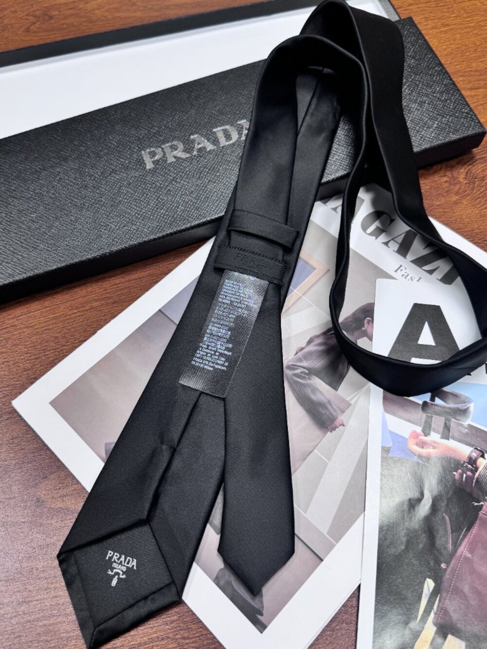 Brand New Prada Classic Black Tie, Delivery gift box 🎁💓 - Picture 6 of 7